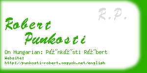 robert punkosti business card